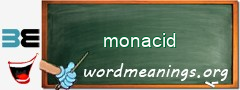 WordMeaning blackboard for monacid
